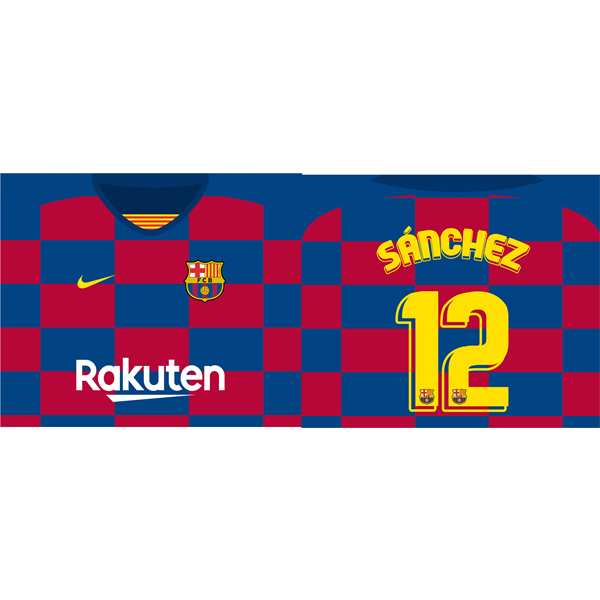 TAZA BLANCA CAMISETA  BARCELONA