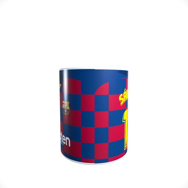 TAZA BLANCA CAMISETA  BARCELONA