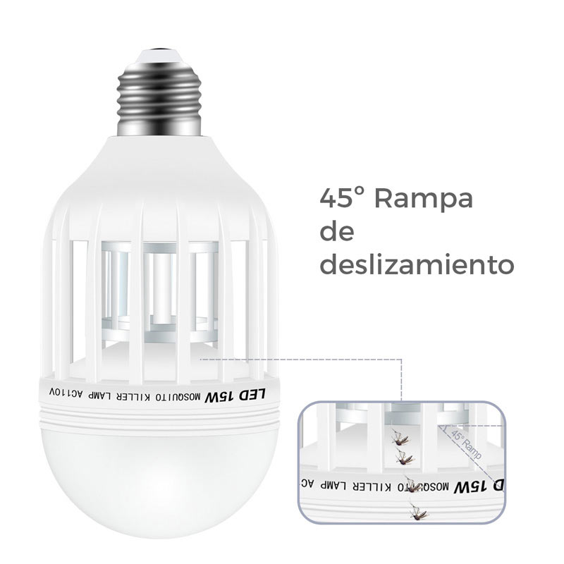 Foco Led Mata Mosquitos 3 Funciones Luz Blanca/ultravioleta