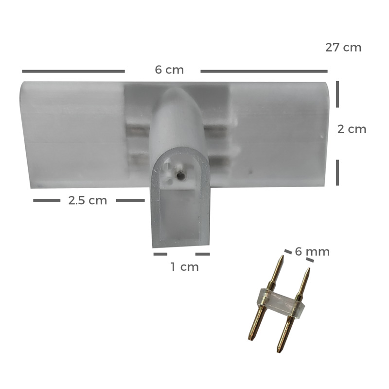 Conector Junta Cople Union Tipo T Mangueras Led Neon
