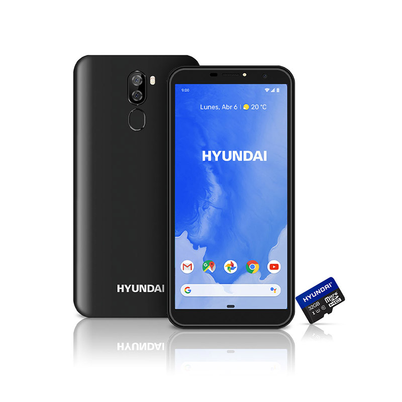CELULAR HYUNDAI G57L 2GB/16GB 8MP/13MP Android 9.0 NEGRO + MICRO SD 32 GB DE REGALO