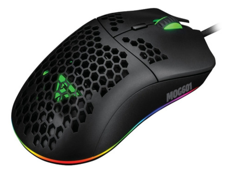 Mouse Gamer Ultra Ligero Rgb Usb Optico Game Factor Negro