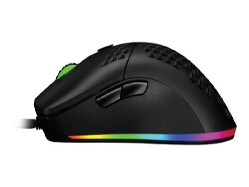 Mouse Gamer Ultra Ligero Rgb Usb Optico Game Factor Negro