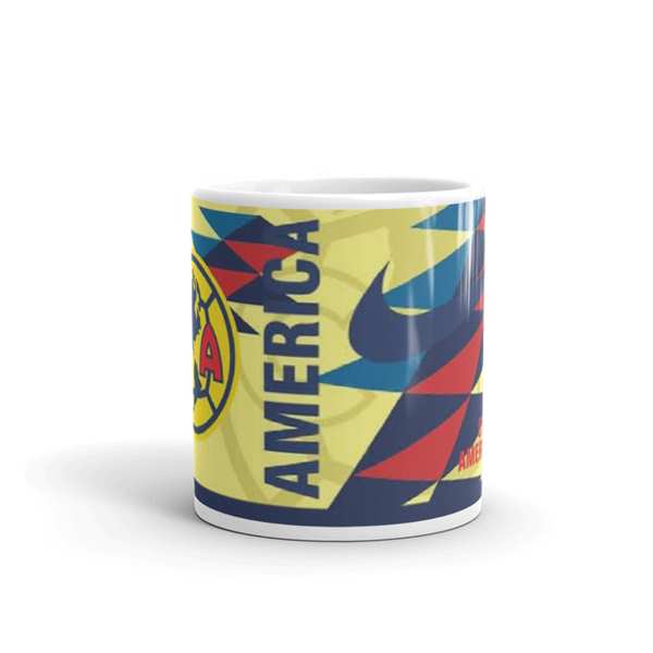 TAZA BLANCA AMERICA  AZUL