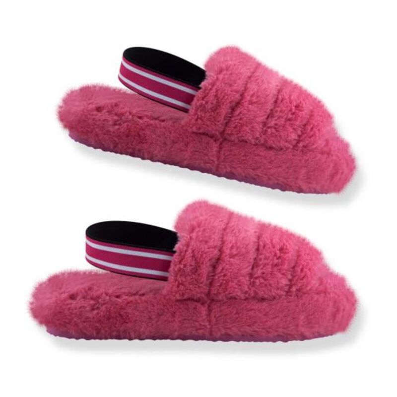 Pantufla Sandalia Para Dama Mujer Peluche Color Rosa 138