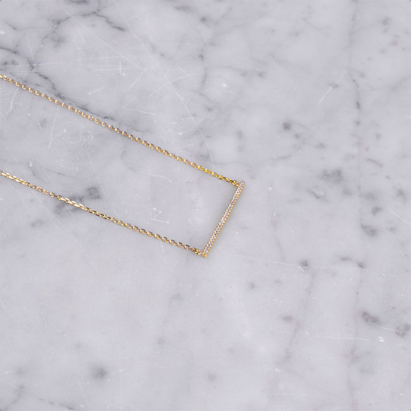 Hermosa Gargantilla Oro 10k Linea   VAROURO | Collar Amor + Estuche