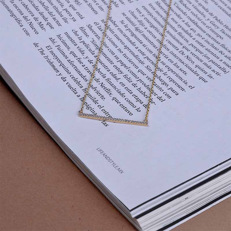 Hermosa Gargantilla Oro 10k Linea   VAROURO | Collar Amor + Estuche