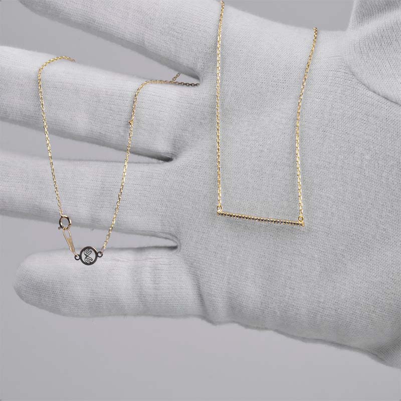 Hermosa Gargantilla Oro 10k Linea   VAROURO | Collar Amor + Estuche