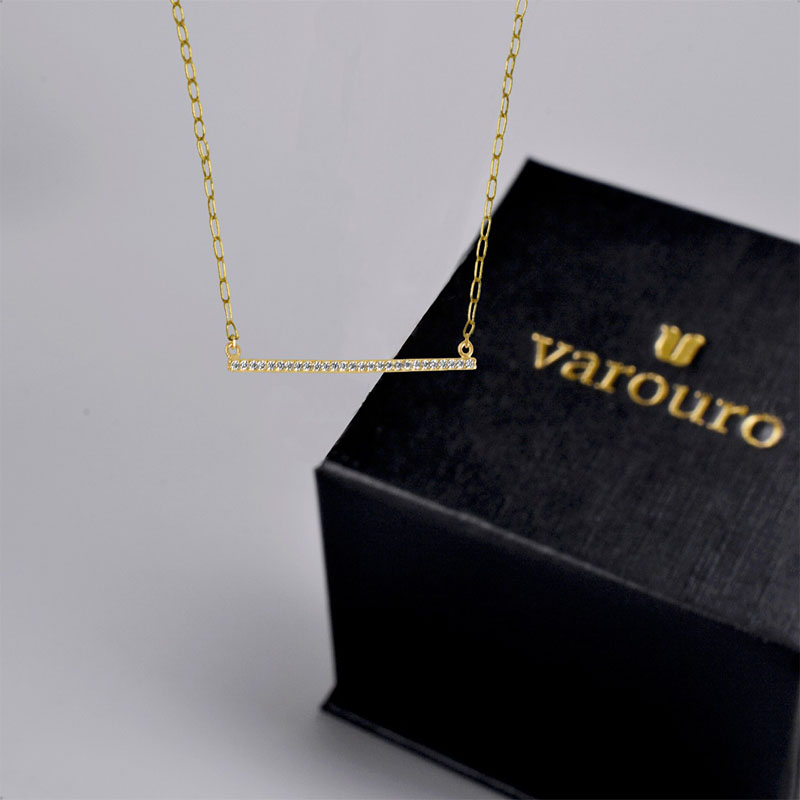 Hermosa Gargantilla Oro 10k Linea   VAROURO | Collar Amor + Estuche