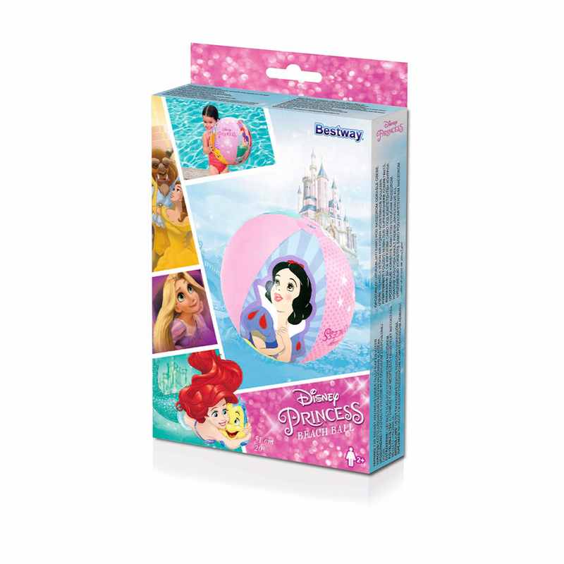 Pack 12 pz Pelotas de Playa Princesas Disney Rosa Plástico Resistente 