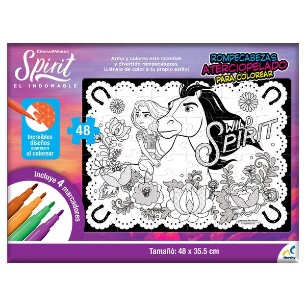 ROMPECABEZAS ATERCIOPELADO PARA COLOREAR SPIRIT