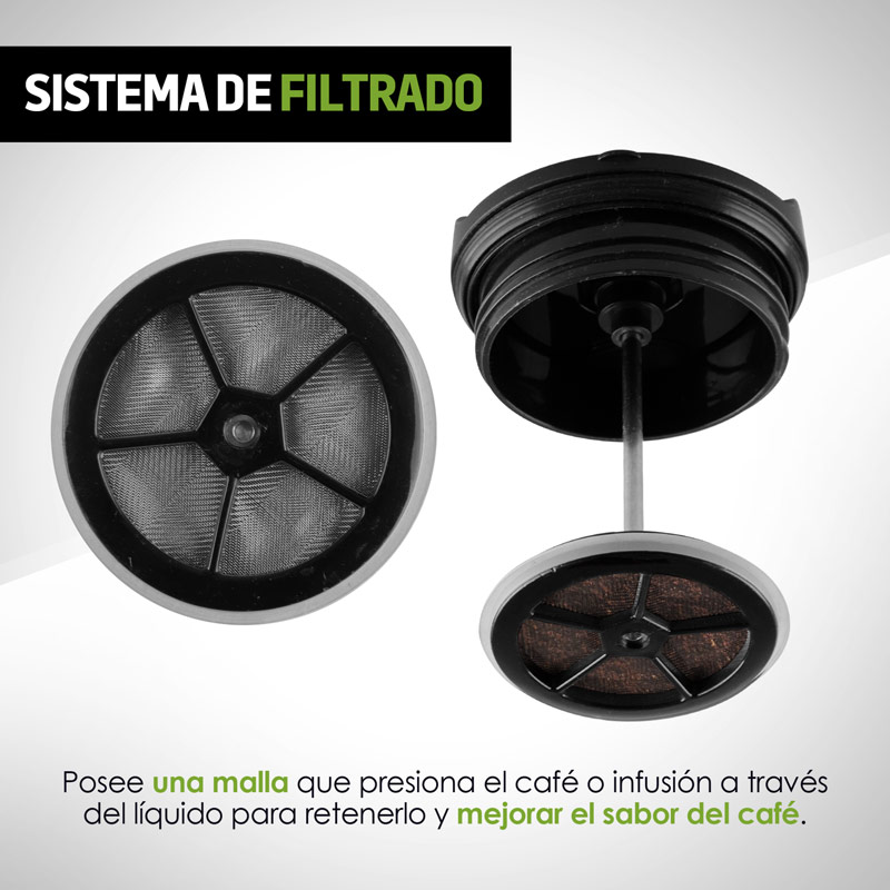 Termo para Café con Prensa Francesa 350 ml Redlemon