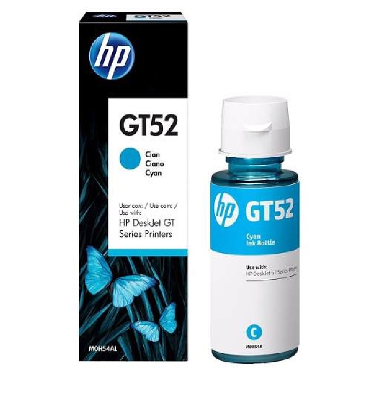 Botella de Tinta HP GT52 Cian M0H54AL CARTUCHO IMPRESION PC MAC LAP IMPRESORA ORIGINAL AZUL OFICNA