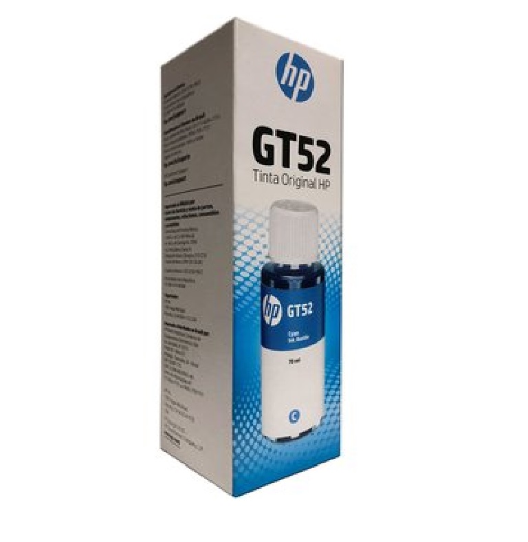 Botella de Tinta HP GT52 Cian M0H54AL CARTUCHO IMPRESION PC MAC LAP IMPRESORA ORIGINAL AZUL OFICNA