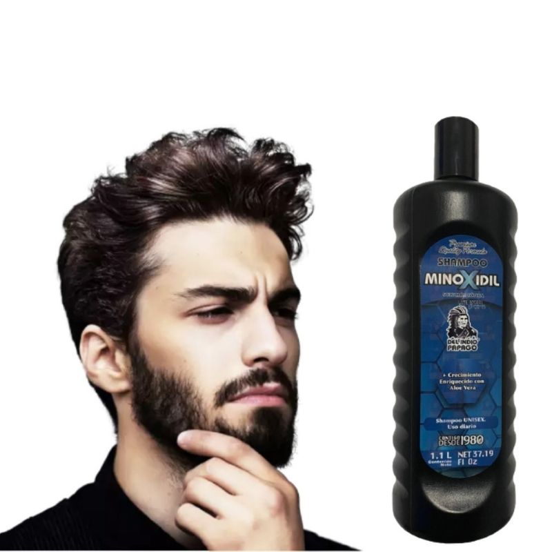 Shampoo Minoxidil Mayoreo Indio Papago 6 Botellas Crecimiento Cabello Anti Caída