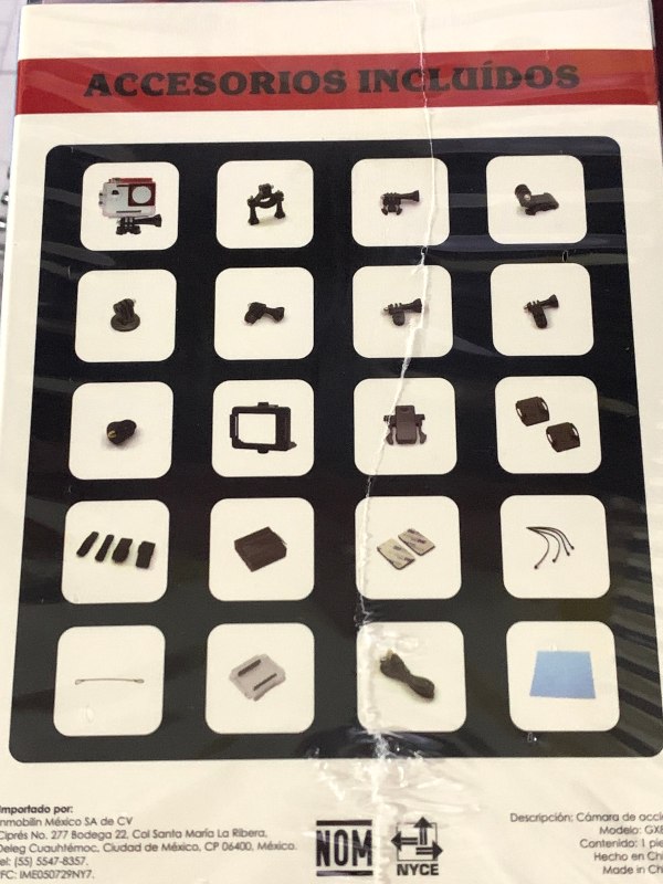 Cámara De Acción Sumergible 1080p 30fps con WiFi 8mp Go Xtreme GX8W Con 20 Accesorios