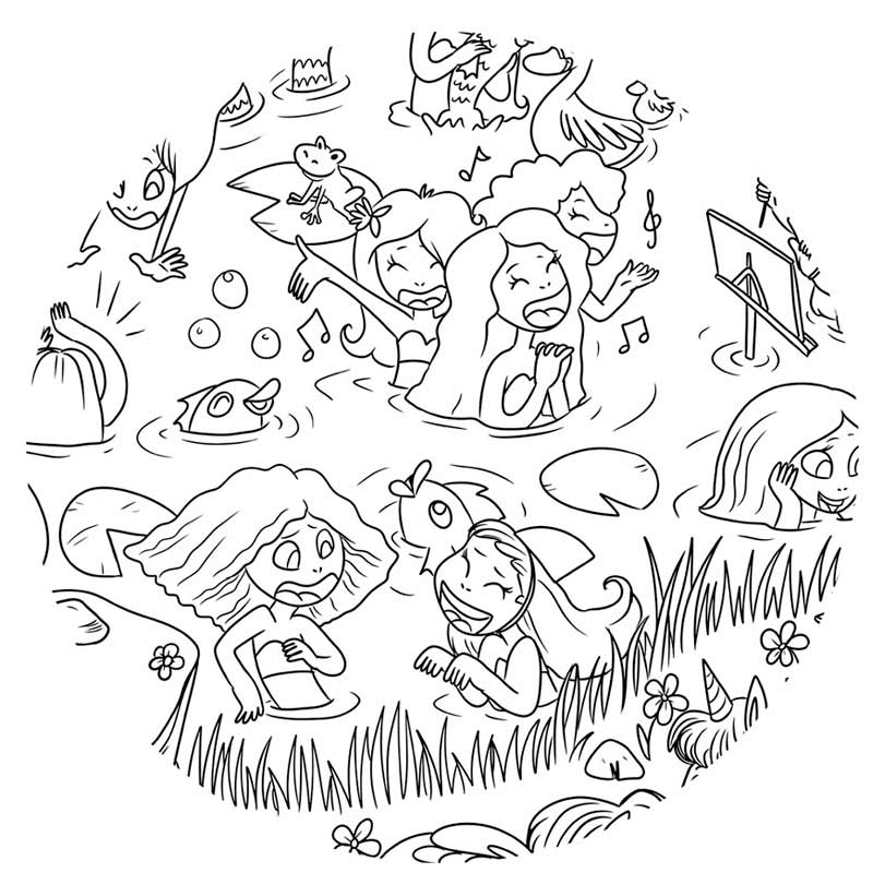 Póster para colorear, Mundo mágico