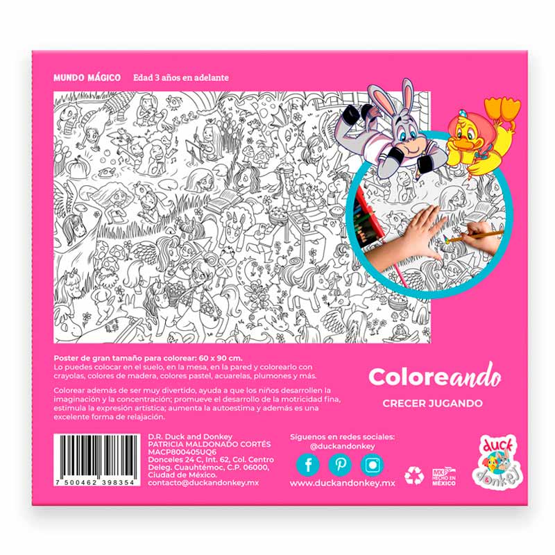 Póster para colorear, Mundo mágico
