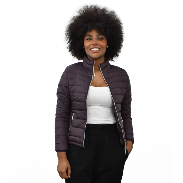 Chamarra Corta con RIB, para Dama modelo VANESSA 03 Chocolate