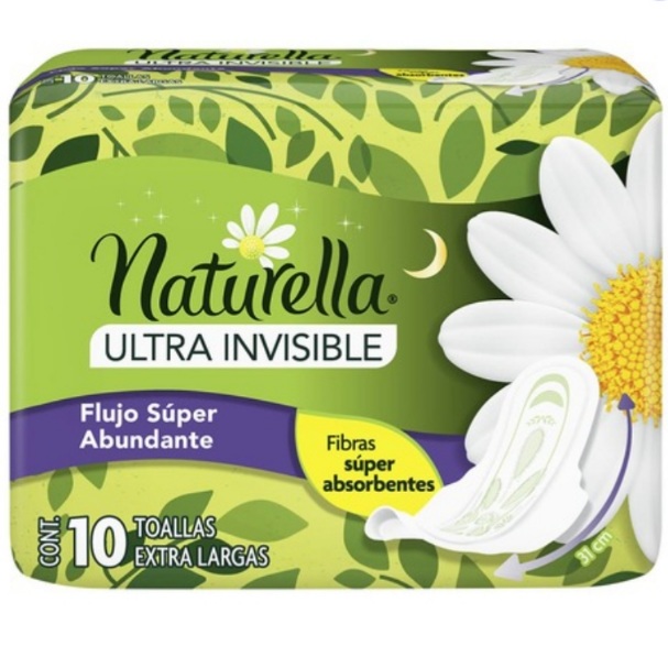 TOALLA FEMENINA NATURELA ULTRA NOCTURNA 10 pzas 