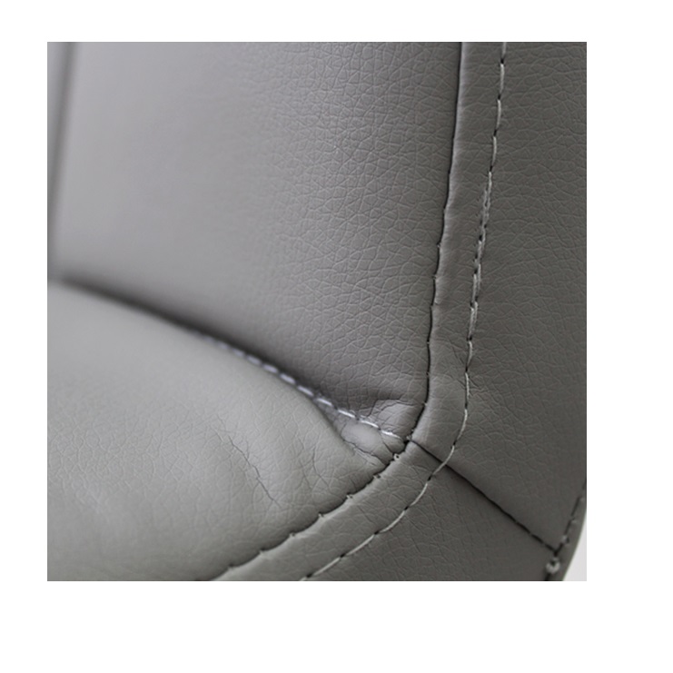 Set dos Bancos 335B Gris en piel sintetica de Poliouretano diseño cuadriculado para barra de altura Ajustable giratorio con Posapie y base redonda