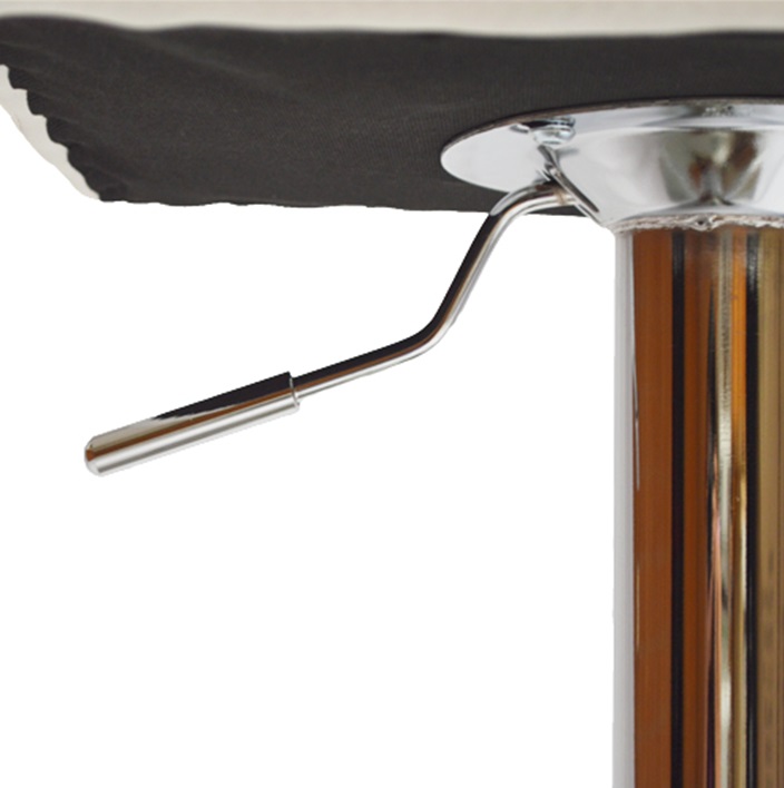 Set dos Bancos 335B Gris en piel sintetica de Poliouretano diseño cuadriculado para barra de altura Ajustable giratorio con Posapie y base redonda