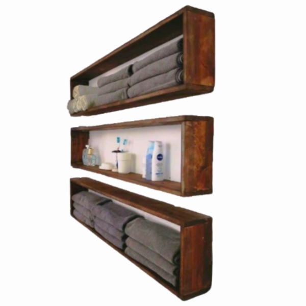 SET de 3 Repisas Flotantes Rectangulares de MDF Resistente - Kronos Muebles y Decoración 