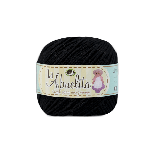 HILAZA LA ABUELITA 100% ALGODON MADEJA DE 50 GRAMOS NEGRO