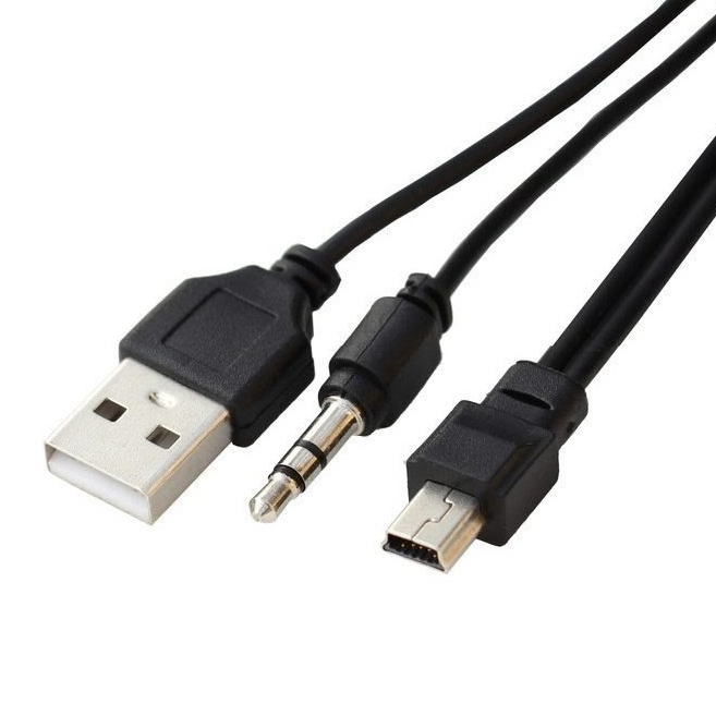 Cable Mini USB V3 con Auxiliar 3.5mm