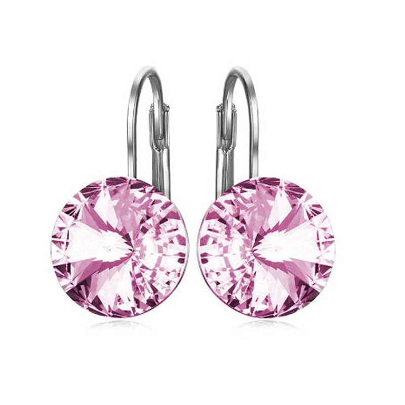Aretes Colgantes SWAROVSKI CRYSTALS RIVOLI rosa