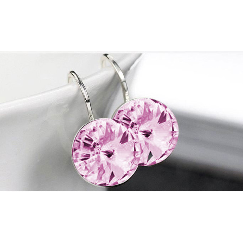 Aretes Colgantes SWAROVSKI CRYSTALS RIVOLI rosa