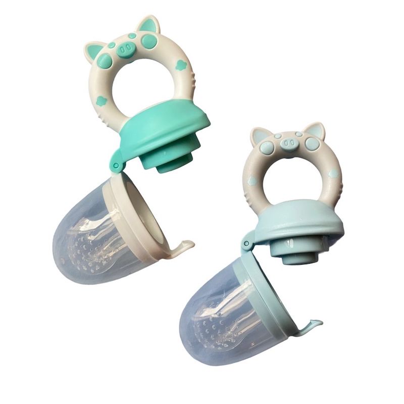 Chupón Para Bebé Fruta Y Papilla, Seguro Y Tapa, 2 Piezas