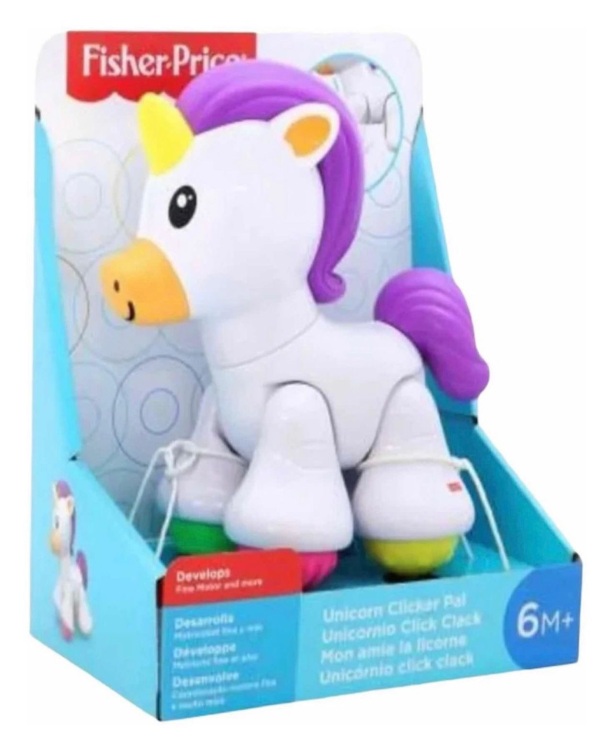 Unicornio Fisher Price Click Clack Bebe 6m+