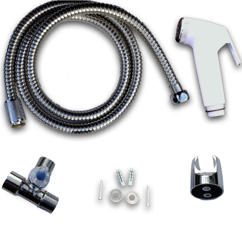 Juego de Bidet Premium Mini Regadera Manguera y Válvula