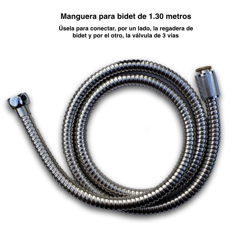 Juego de Bidet Premium Mini Regadera Manguera y Válvula