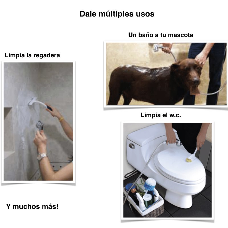 Juego de Bidet Premium Mini Regadera Manguera y Válvula