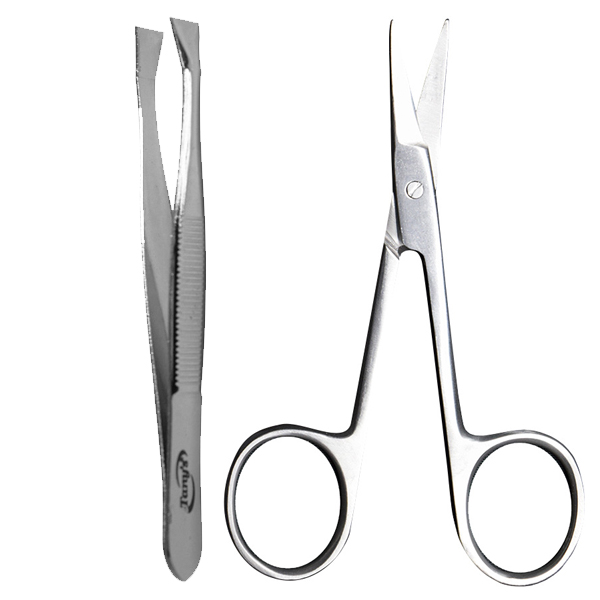 Tanys Kit Pinza Para Depilar Ceja Y Tijera Para Cutícula