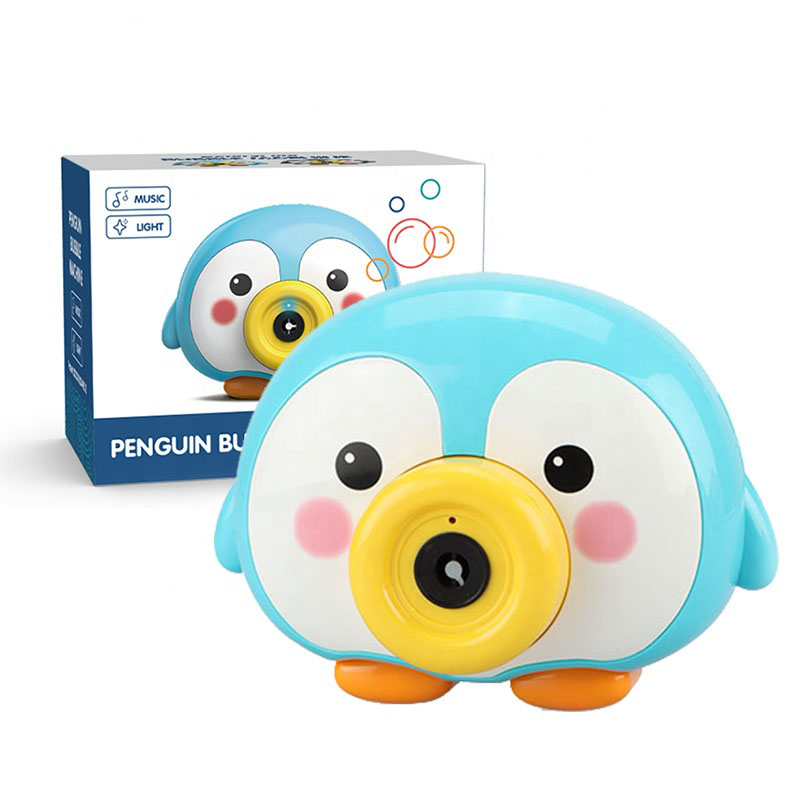 Camara lanzaburbujas de pinguino
