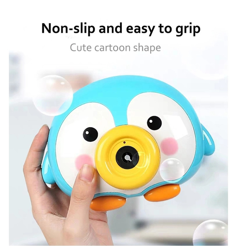 Camara lanzaburbujas de pinguino