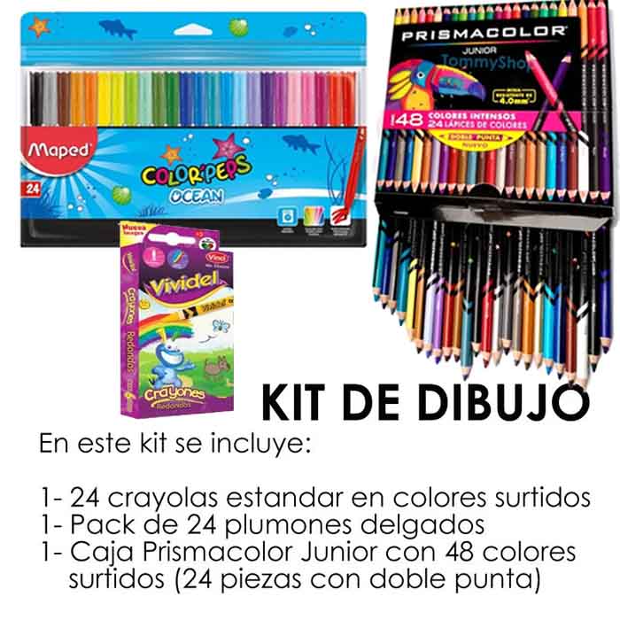 PLUMONES MAPED DE COLORES SURTIDOS 1 PAQUETE CON 10 PIEZAS