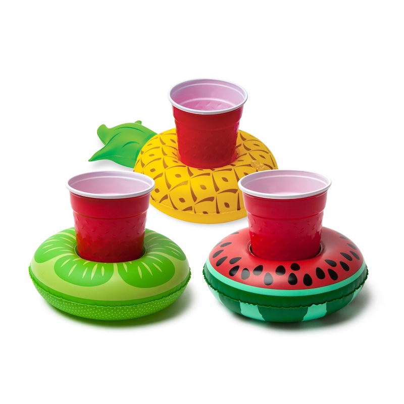 Tres Flotadores Frutas para vasos flotante