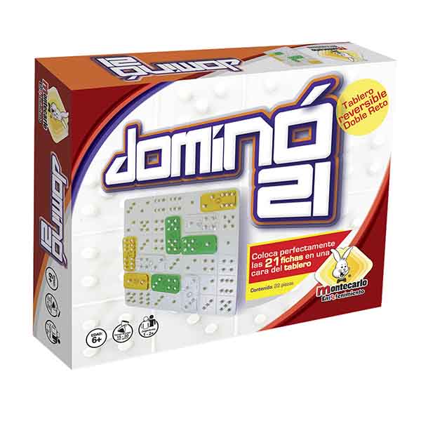 Dominó 21 Montecarlo Juego de mesa Números Matemático Niños