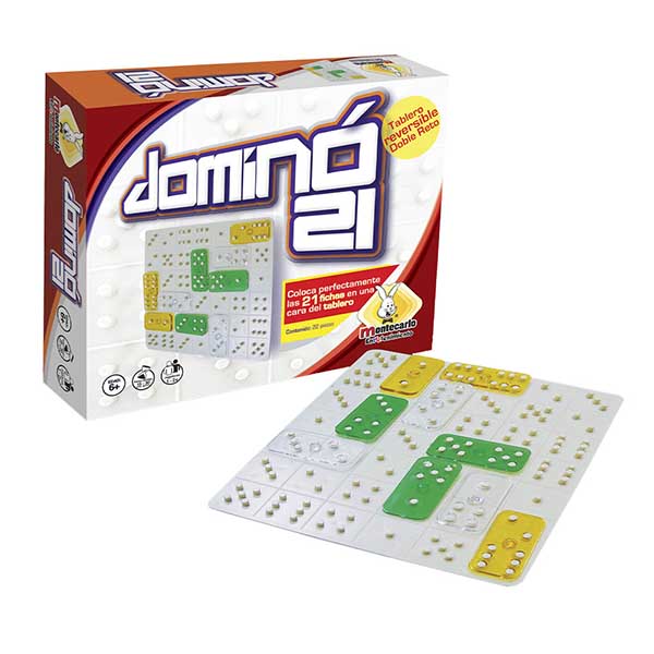 Dominó 21 Montecarlo Juego de mesa Números Matemático Niños