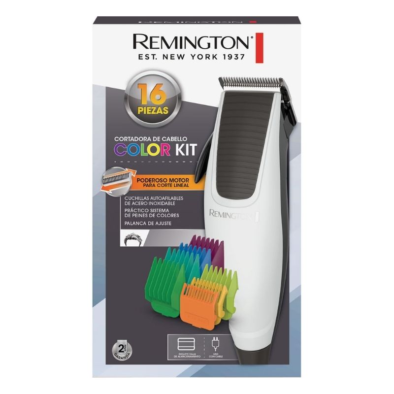 Cortadora Cabello Remington Color Kit Con 16 Pz Acero Quirúrgico