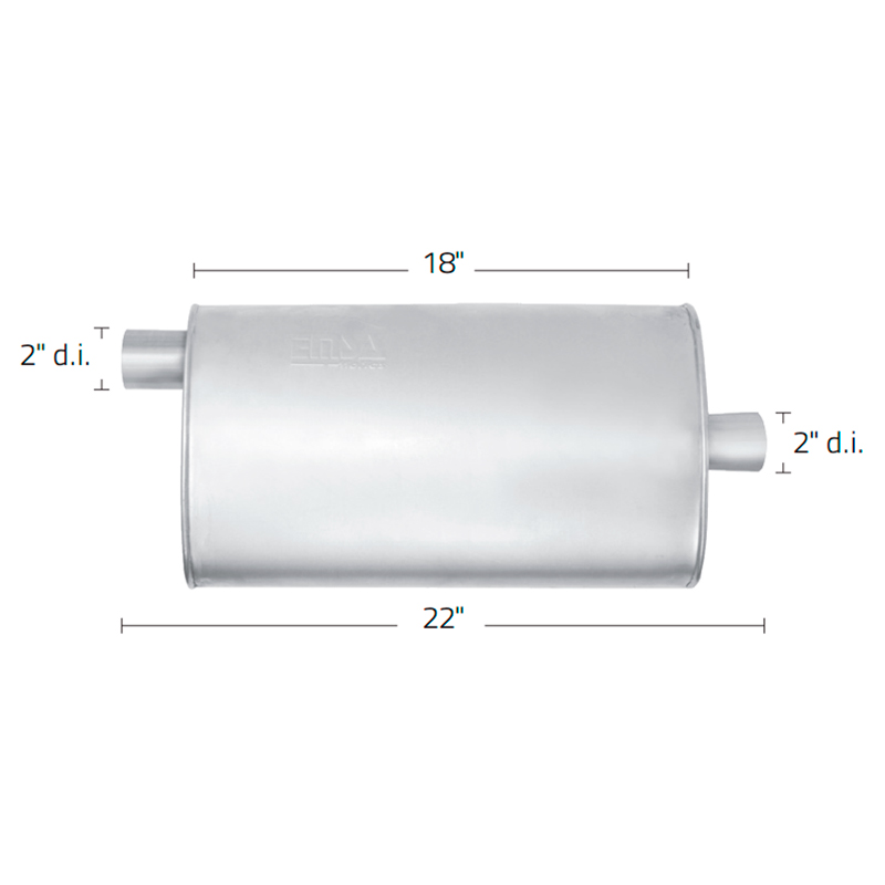 Mofle Silenciador Universal EMSA 718 LC Para 4 y 6 Cilindros