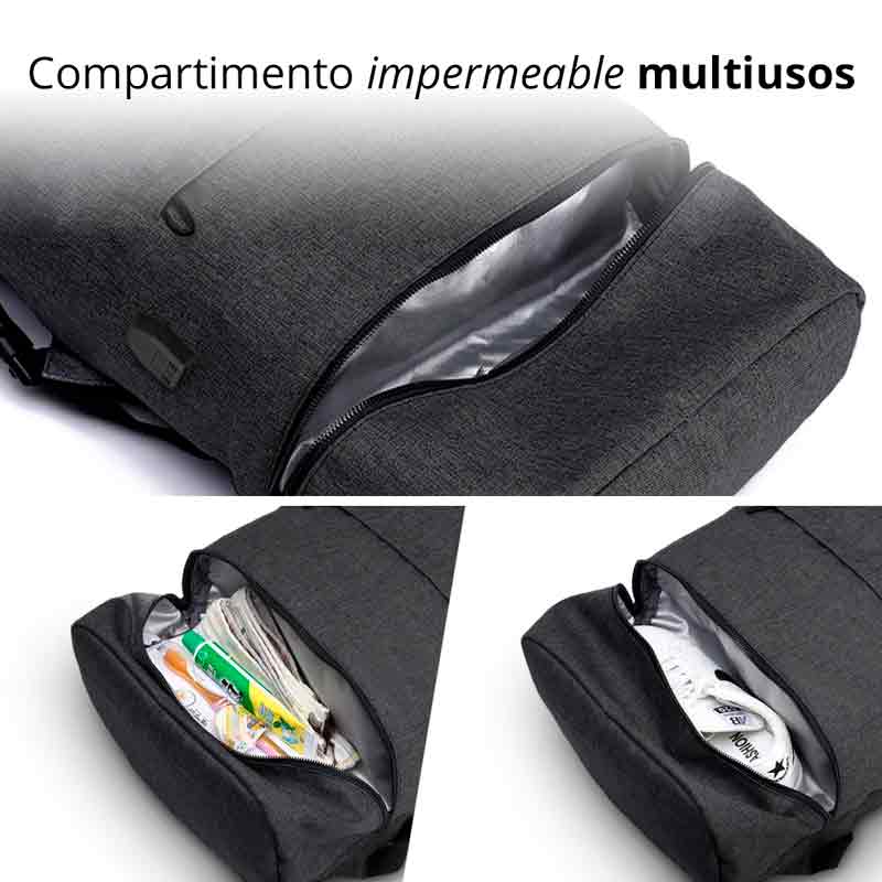 Mochila Antirrobo Enrollable Impermeable Para Laptop Redlemon