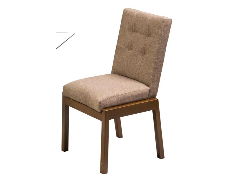 Comedor Luisiana 6 Sillas Y Base Madera con Cubierta de Cristal