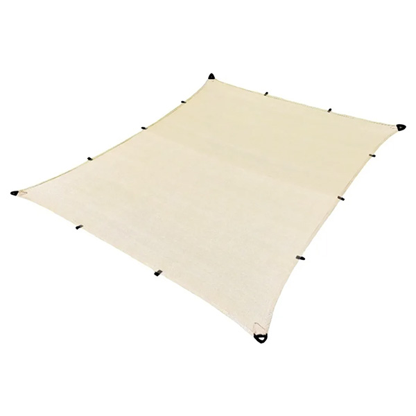 Malla Sombra 2x8 Metros 90% Beige Con Jaladeras
