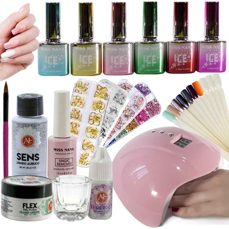 Decoracion De Uñas Básico Lámpara UV Esmaltes Probadores Nail Art