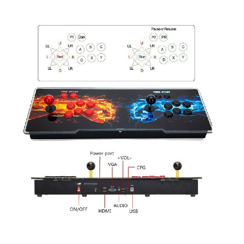 Tablero Arcade Pandora Box 9s Maquinita Consola mas de  5568 En 1 JUEGOS retro 